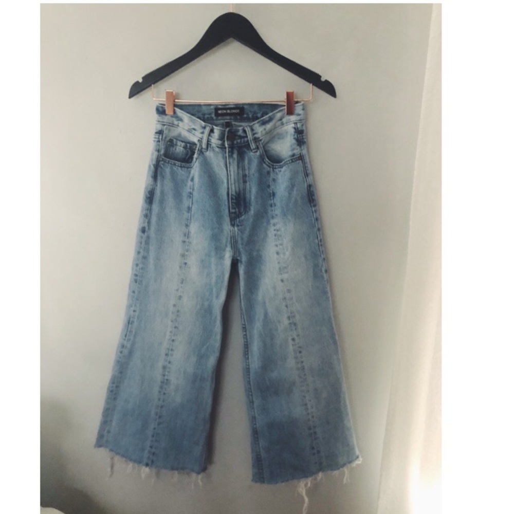 Free People x Neon Blonde wide leg jeans size 24